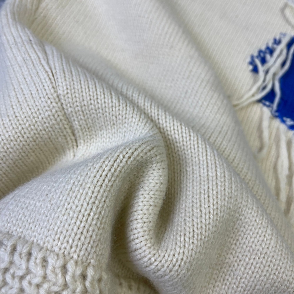 ADER Error Ivory Wool Knit Bluessom Flower Sweater Size A2 FW2020 - Picture 11 of 16